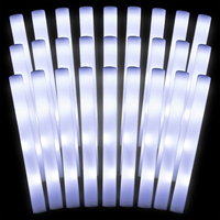 10/20pcs White LED Foam Sticks Light Up Sticks Cheer Tube Glow In the Dark Music Bar RGB Glowing Wedding Party Supplies