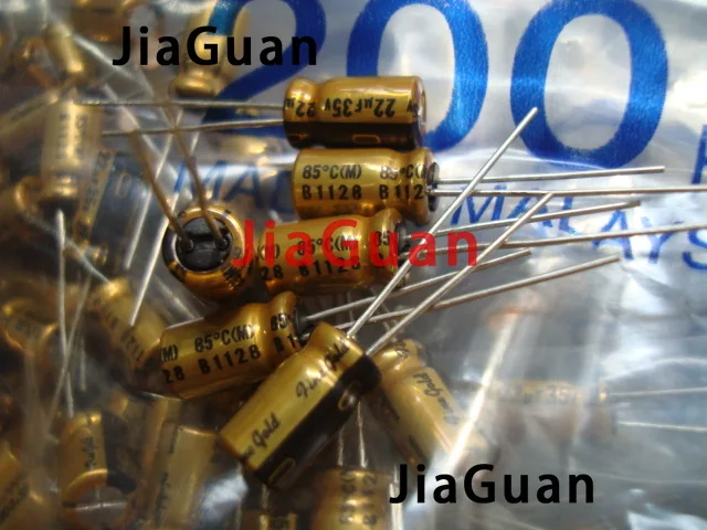 20PCS NICHICON FG 35V22UF 6.3x11MM fine gold 22UF 35V FineGold 22UF35V MUSE Audio Capacitor 22UF/35V