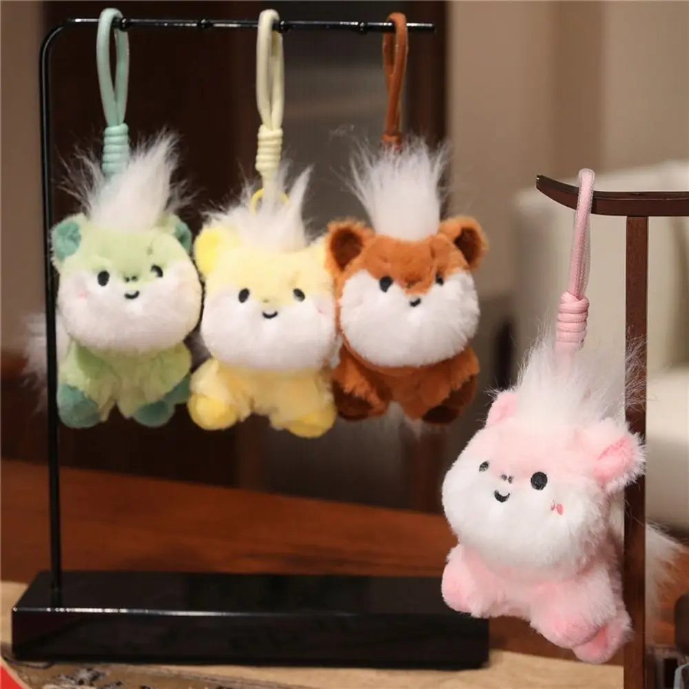 창의적인 미니 말 플러시 인형 귀여운 말 인형 만화 말 열쇠고리 긴 털 중국 황도대 말 플러시 인형 장난감