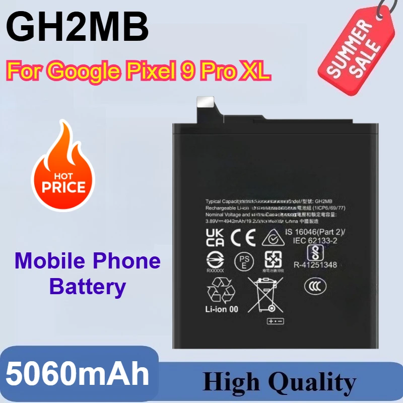 

100% New GH2MB 3.89V 5060mAh Suitable for Google Pixel 9 Pro XL Mobile Phone Battery