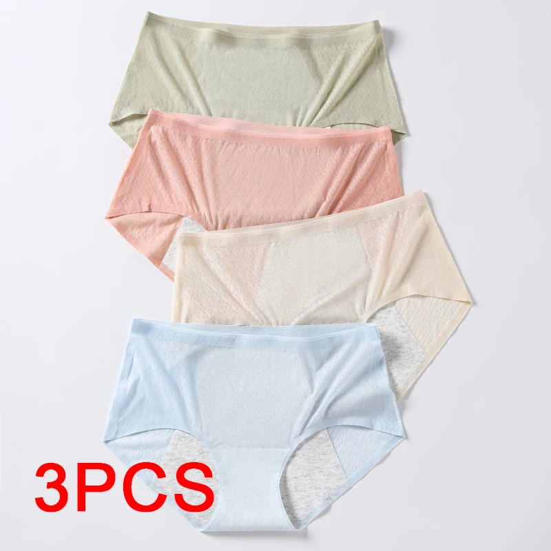 

3PCS/set Ultra Thin Menstrual Panties Leak Proof Woman Sexy Underware Lingerie Underwear Women Briefs Female Seamless Triangular