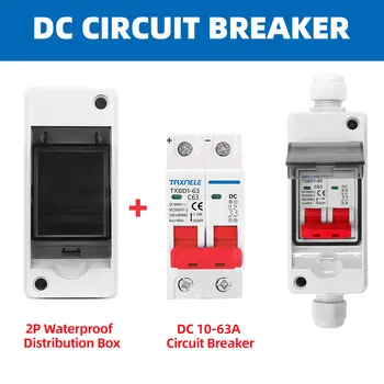 HT IP65 戶外防水配電箱 AC DC 太陽能斷路器 MCB 63A RCBO PC 塑膠接線盒 6 最佳銷售 太陽能匯流箱 - №5