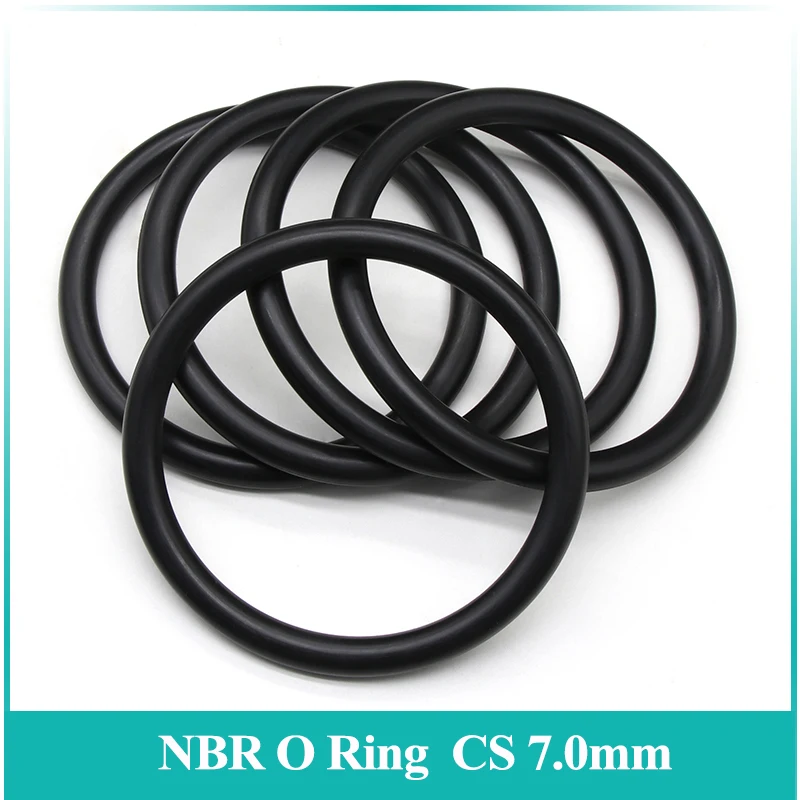 

5Pcs NBR O Ring Seal Washer Thickness CS 7mm OD 74~304mm Black Nitrile Butadiene Rubber Spacer Oil Resistance Round Shape Gasket