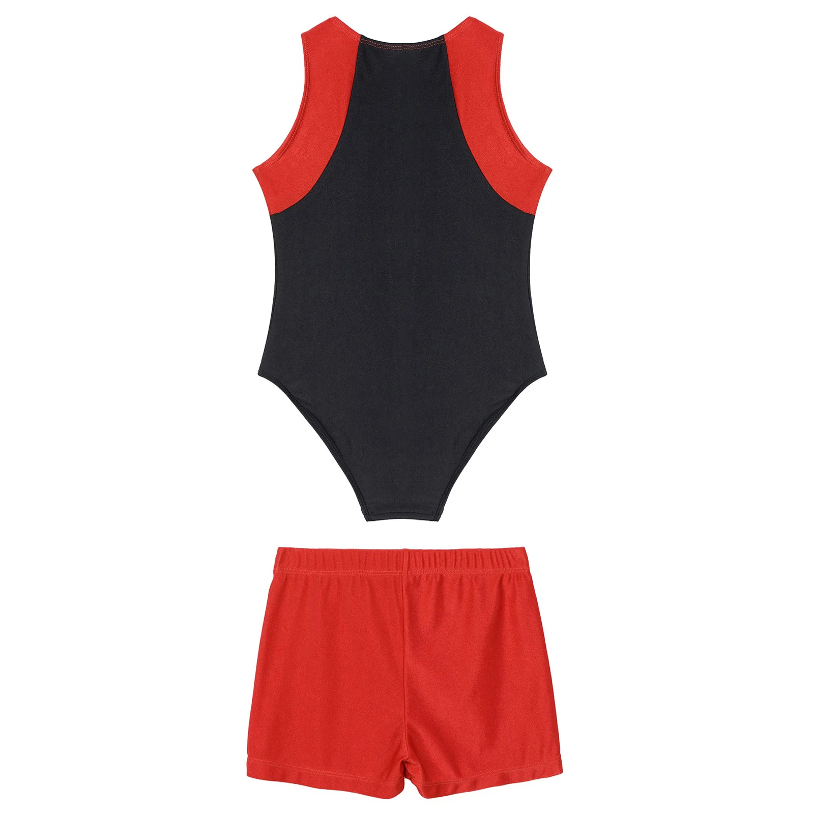 Kids Boys Ballet Leotards Dance Costumes Sleeveless Stretchy Workout Bodysuit Gym Outfit Gymnastics Clothes Jumpsuit with Shorts