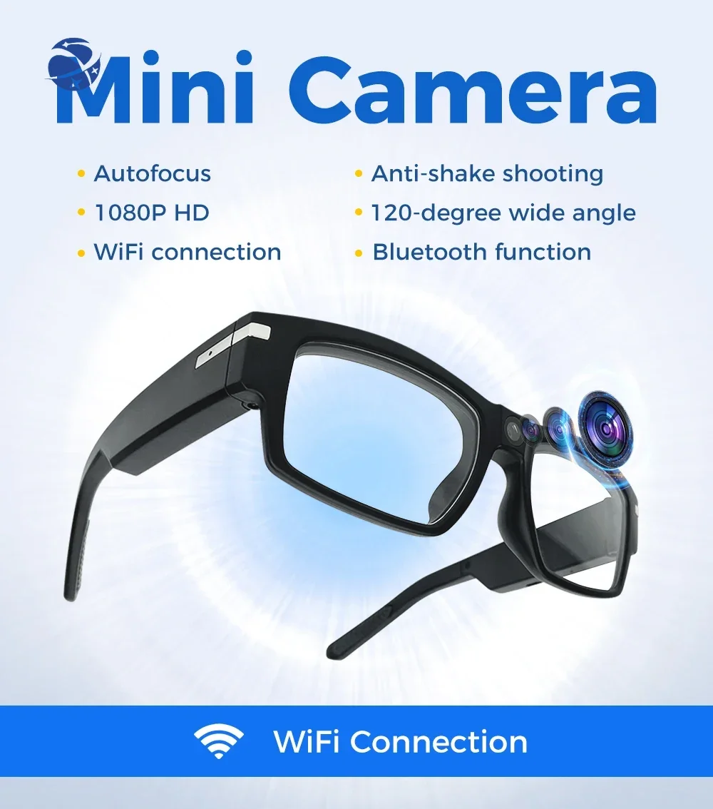 Hot Sale 4K Polarized Sunglasses Wifi Smart Glasses With New Design Features Smart Glasses With Wifi Glasses Camera