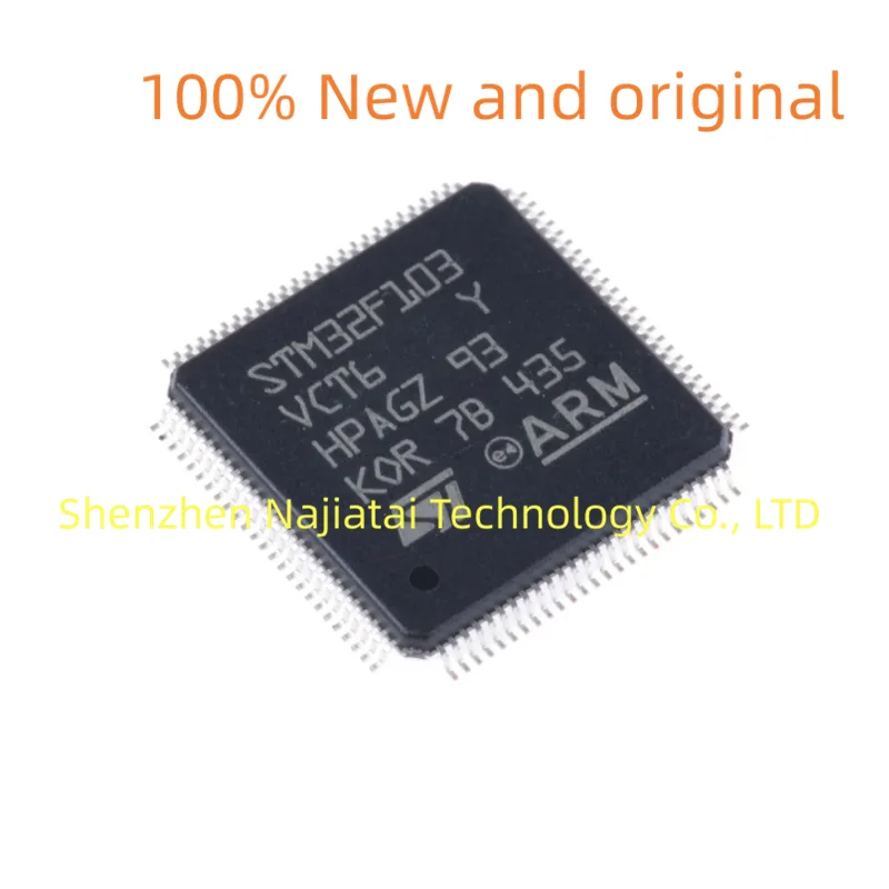

10 шт./лот, 100% новый оригинальный чип STM32F103VCT6 STM32F103 LQFP100