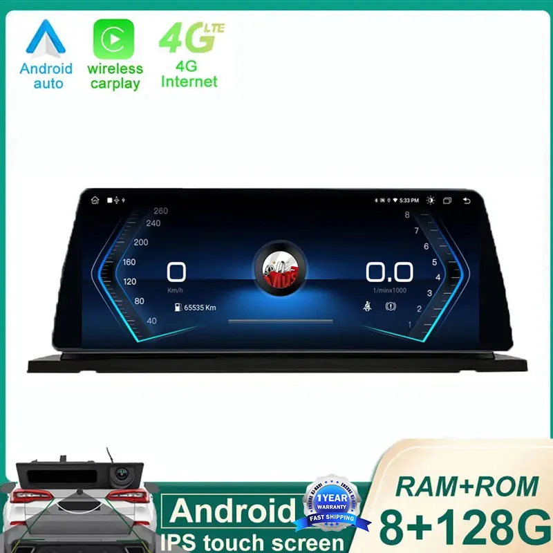 

10.25'' Android 14 Screen Car Accessories Multimedia Carplay Monitor Stereo Speacker Radio Player For BMW F07 GT 2011-2017