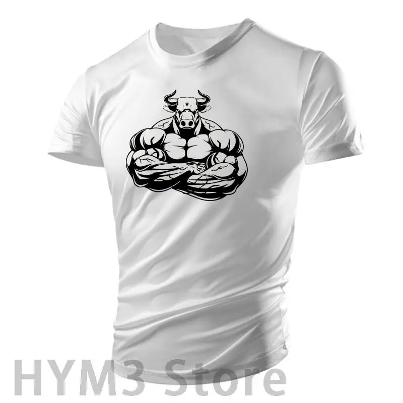 

New Muscular Men 3d Printing Men's Street T-shirt Tough Guy Gym Running Breathable Light Sports Summer Top 6xl Ladies Children