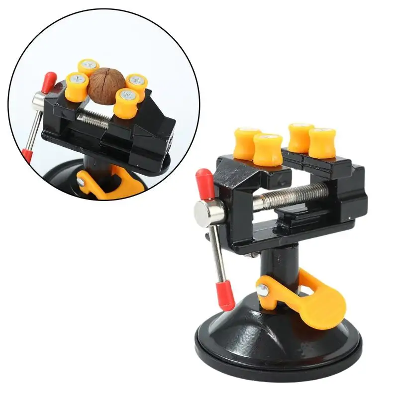 Universal Table Vise Clamp Strong Suction 360° Swivel Design for DIY Craft Carving Sculpture Home Workshop Use