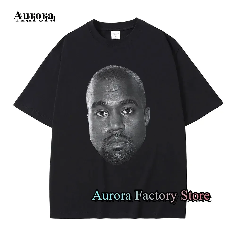 2024 Summer Men Women Cotton T-Shirt Hip Hop Tops Tees Male Rapper Kanye West Graphic Clothing Fashion Short Sleeve Streetwear3﻿