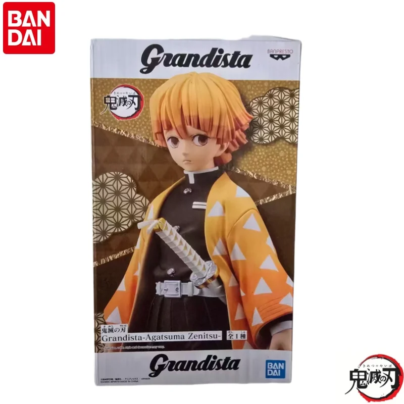 

In Stock Original Bandai Banpresto Demon Slayer Agatsuma Zenitsu Figurine Model Ornaments Statue Holiday Gifts Anime Toys