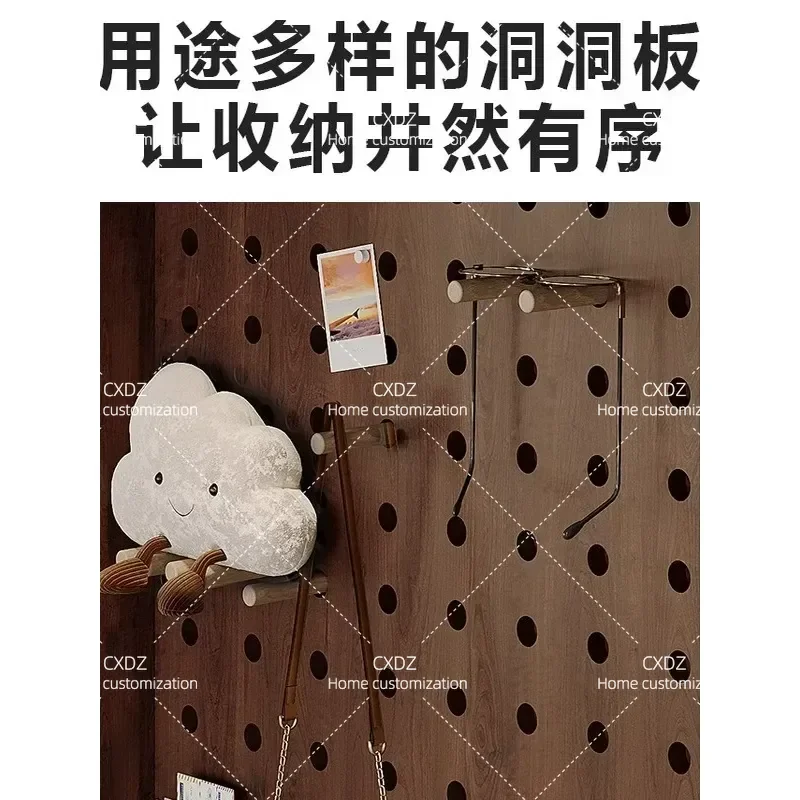 Light Luxury Solid Wood Shoe Cabinet with Coat Rack Integrated Hole Board Shelf Simple Household Entrance Floor Storage Unit