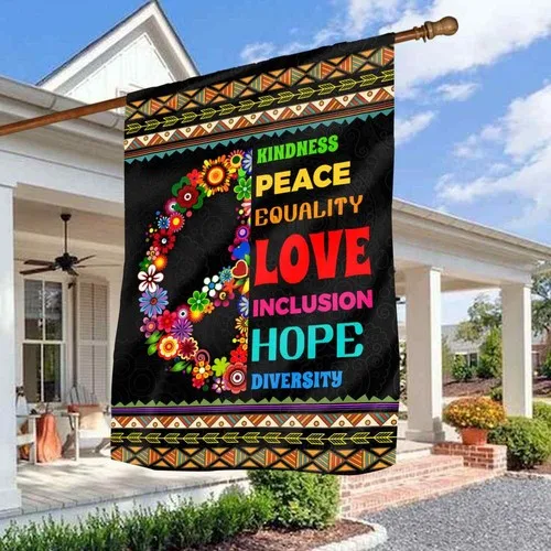 Kindness Peace Equality Love Inclusion Hope Diversity Outdoor Graden Flag XXH LLP LLX uui