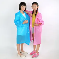 EVA Children Raincoats Raincoat Thickened Waterproof EVA Rain Coat Kids Clear Transparent Tour Waterproof Rainwear Suit