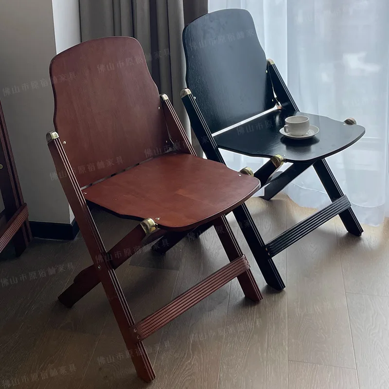 Vintage old cinema folding chair wooden organ writing camping folding dining chair cafe cafe dining chair