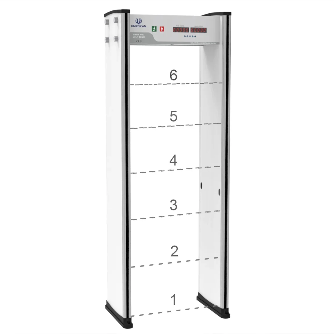 Multi Zones Walk-through Door Metais De Frame For 6 Zones Security Walk Through Metal Detector 6 Zonas Portal