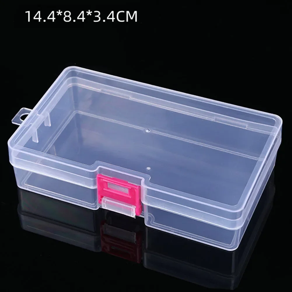 Transparent Latch Box Hardware Pieces Visible Storage Plastic Clear Square Fishing Gear Empty Box For Home And Daily Use