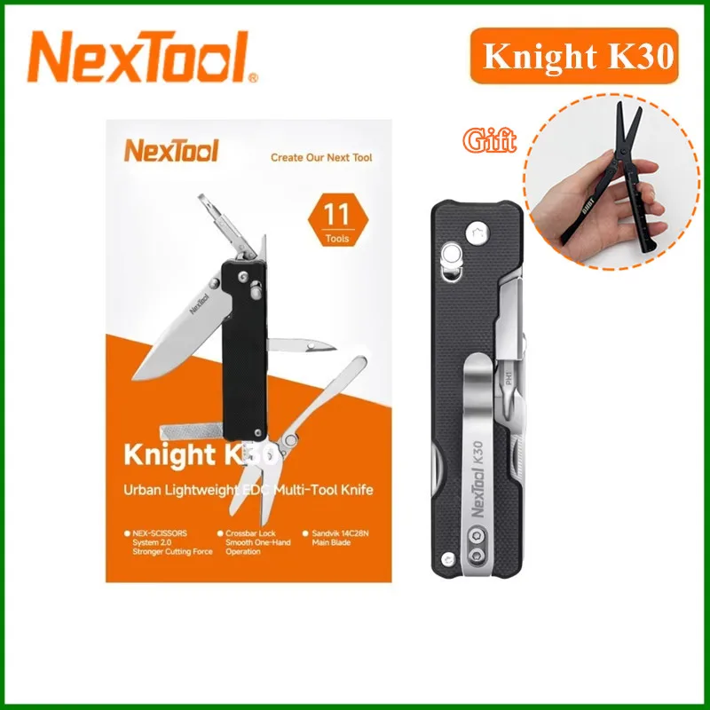 Nextool Knight EDC Knife K30 11 In 1 Pocket Knife EDC Multi-tool Outdoor Folding Knife Mini Portable Folding Scissors Hand Tool