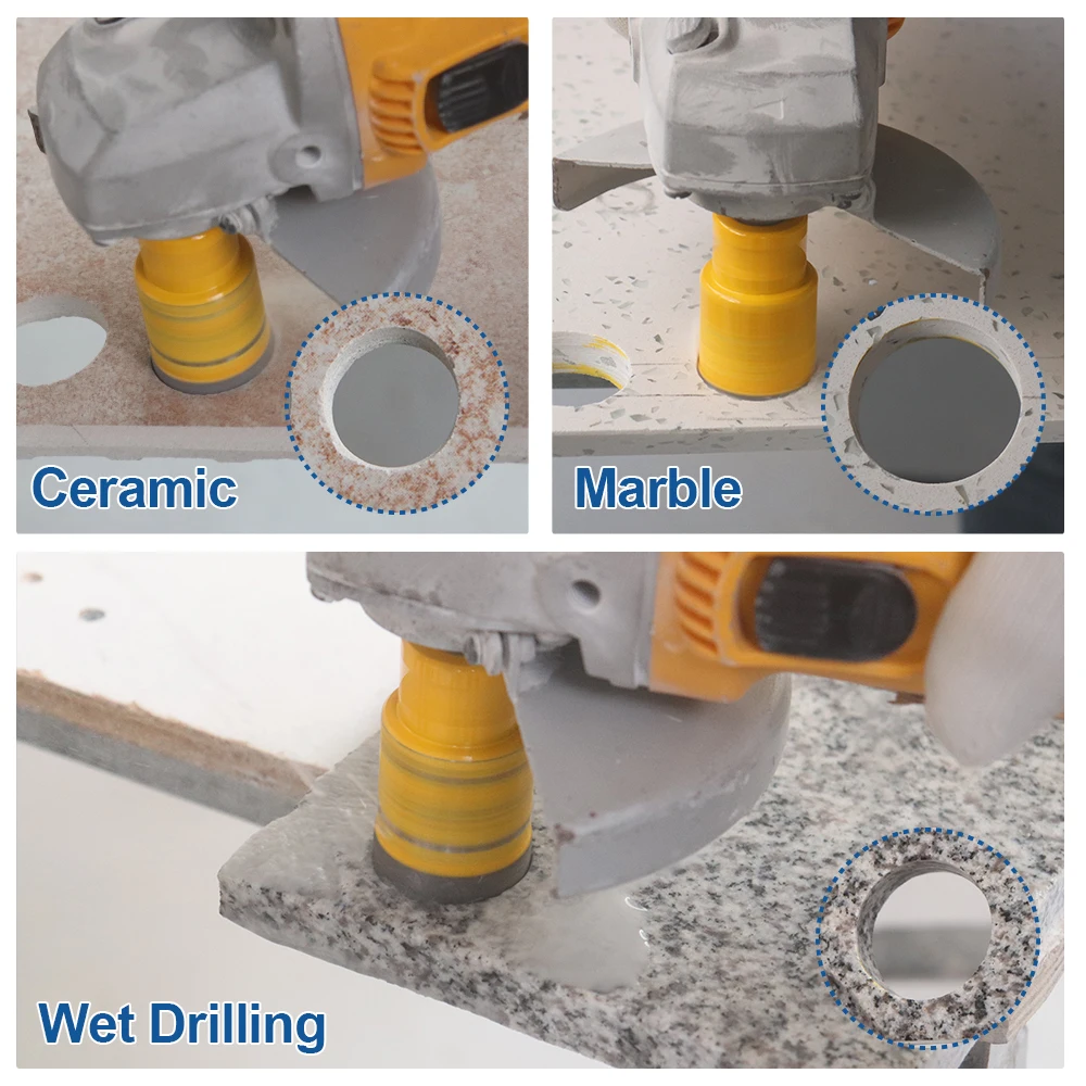 Imagem -04 - Highdril-broca de Diamante Serrilhada 5811 Dia 19 25 32 35 38 51 76 102 mm Cerâmica Granito Mármore Pedra Concreto 1pc