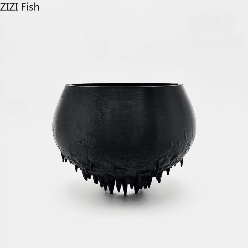 Black Floating Flowerpot Perforated Flower Pot Succulent Pots Vegetable Pot Tall Footed Plant Pots Hydroponic Vase Potted Plant