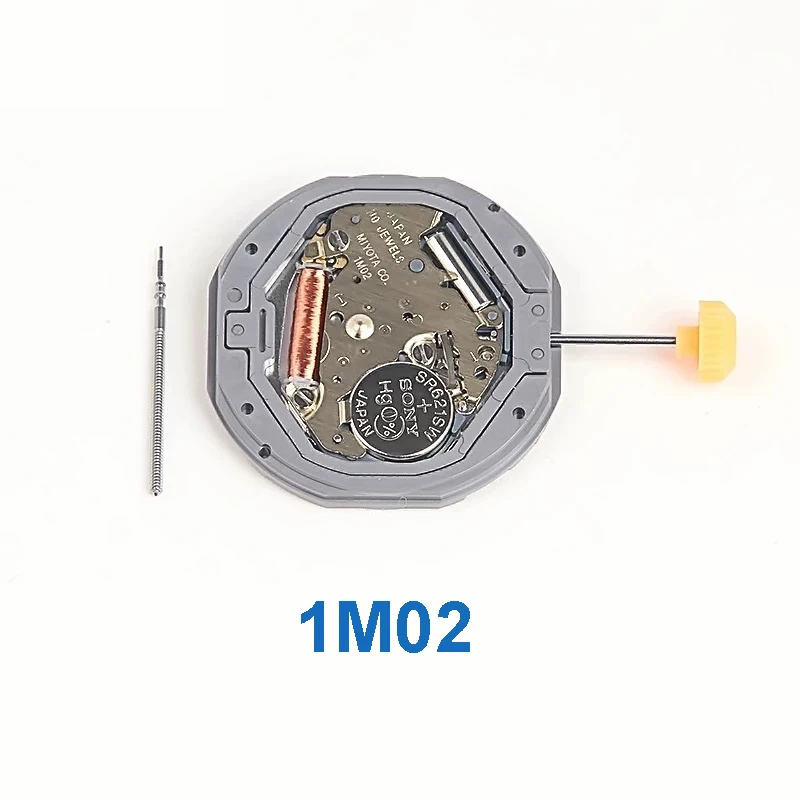 New Original Japanese MIYOTA 1M02 Double Calendar Movement Three Needle Quartz Movement Watch 1L02 Mouvement Accessories