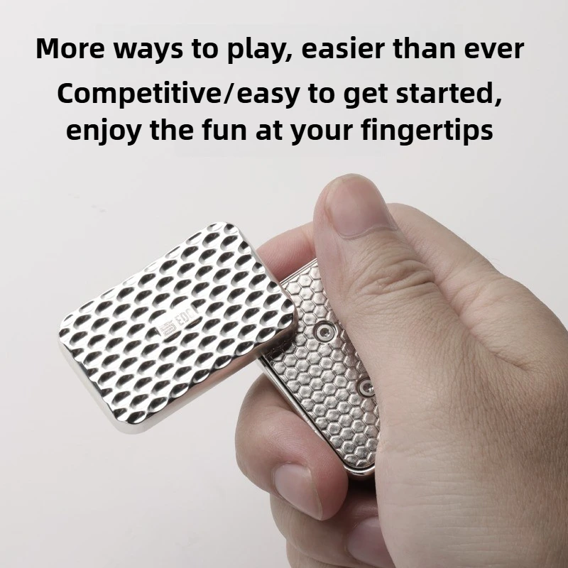 ADJUDICATION EDC Honeycomb Ilimitado Mecánico Metal Magnético Fingertip Push Card Juguete de descompresión