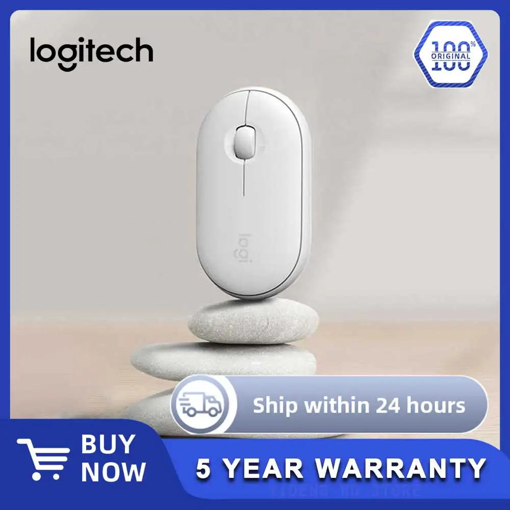 

NEW Logitech PEBBLE Pebble Wireless Bluetooth Mouse Dual-mode Silent Office for Mac iPad Portable Fashionable Compact Mouse