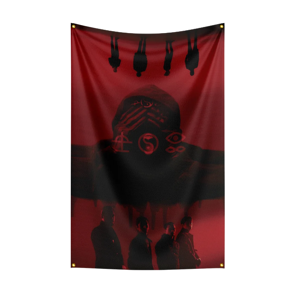 B-Ba-d-Omens Flag Professional Flag Polyester Digital Printing Flagge Banner For Decoration Garage Room Home