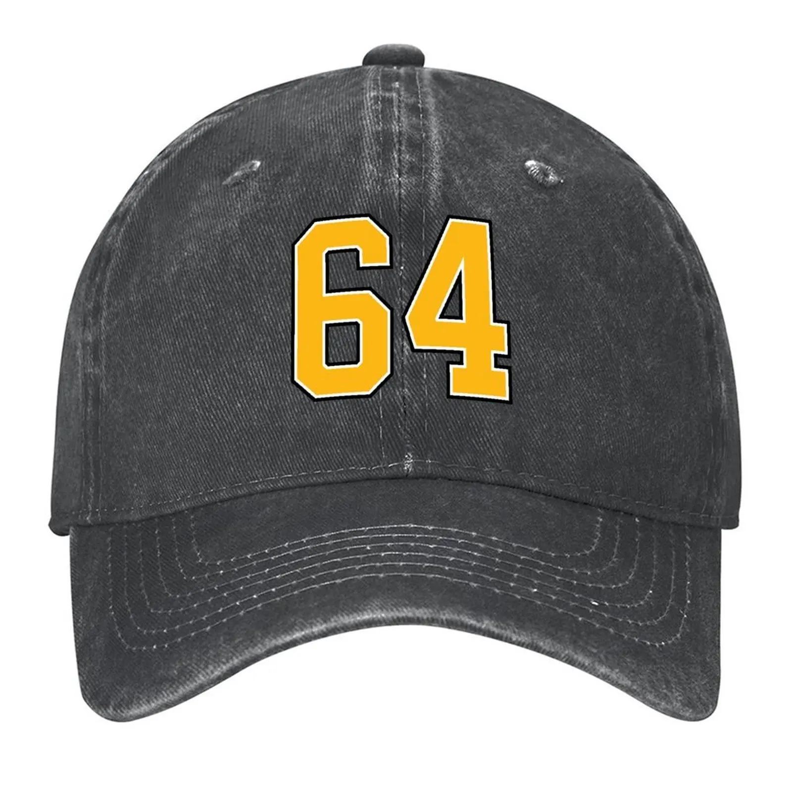 

Yellow Number 64 lucky sports jersey sixty four Baseball Cap Military Cap Man Hat Man For The Sun Horse Hat For Men Women's