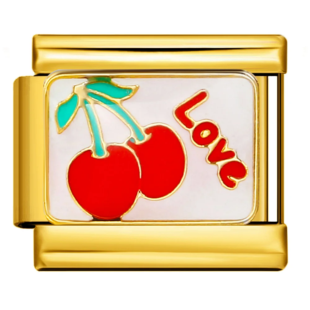 Design-Geschenkbox in Goldfarbe, Geldbörse, Geburtstagskerze, italienischer Charm-Anhänger, passend für 9mm Edelstahlarmbänder, DIY-Schmuckherstellung – Detail 5