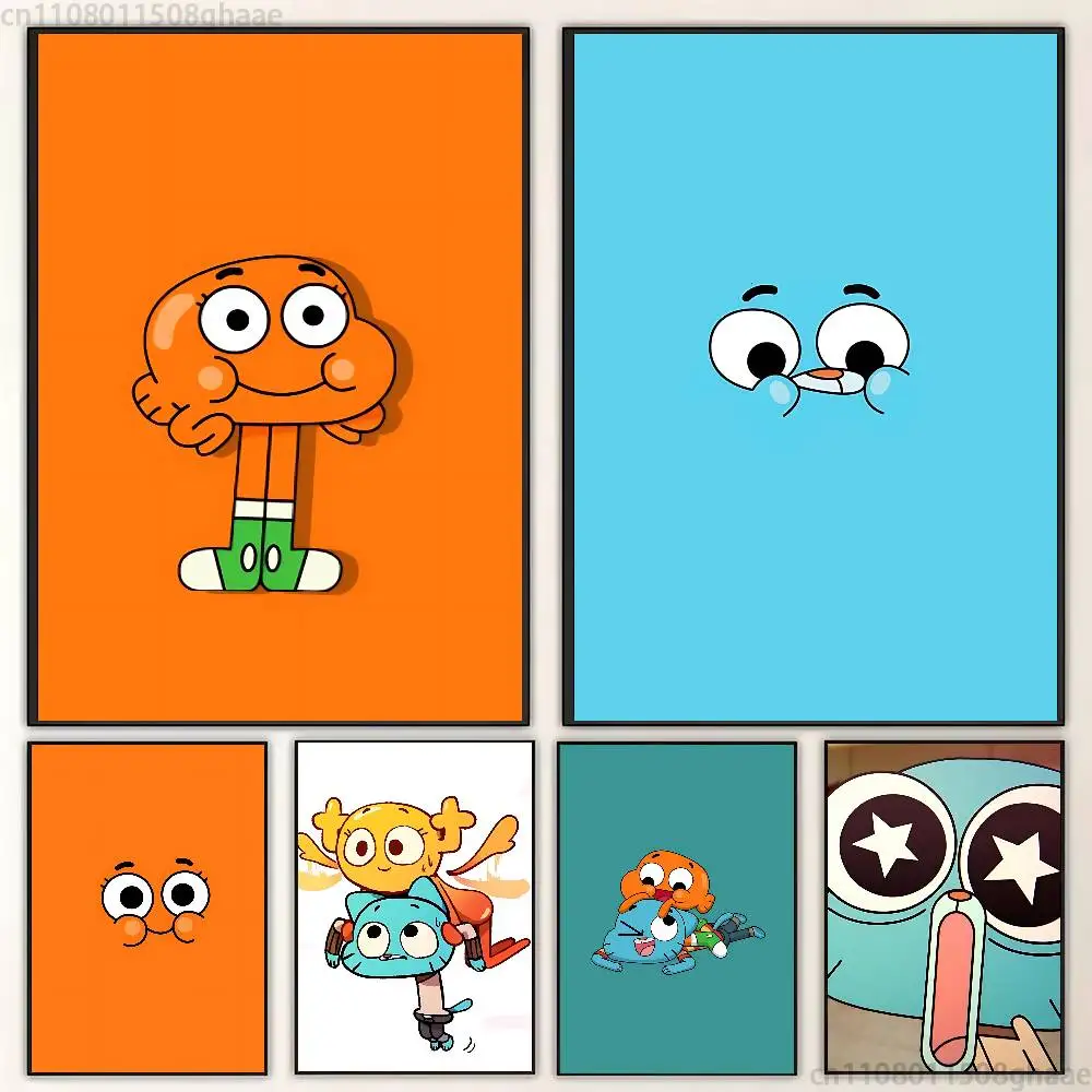

A-Amazing World Gumball Classic Wall Art, Canvas Print Poster, Suitable for Home, Living Room, Room Decoration Painting