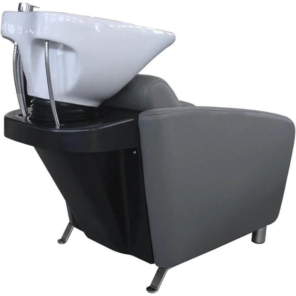 Shelby-Meuble de lavage à contre-courant, chaise à shampoing pour salon et bol à shampoing en porcelaine à inclinaison profonde, buse à fonction touristes, siège extra large et extra