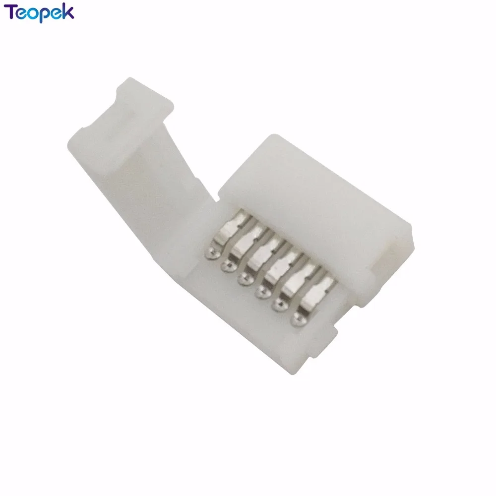 10pcs 6 Pin Strip to Strip 12mm Solderless FPC Snap Down Clip Board Connector for 12mm Width 6Pin RGB+CCT LED Strip