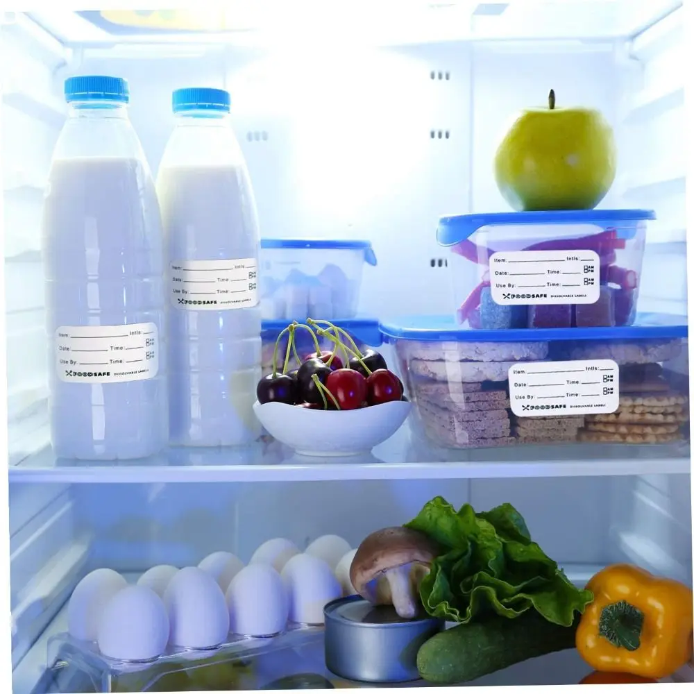 Durable Freezer Labels Food Labels Dissolvable No Adhesive Residue Dissolves Food Label Stickers 500 Labels