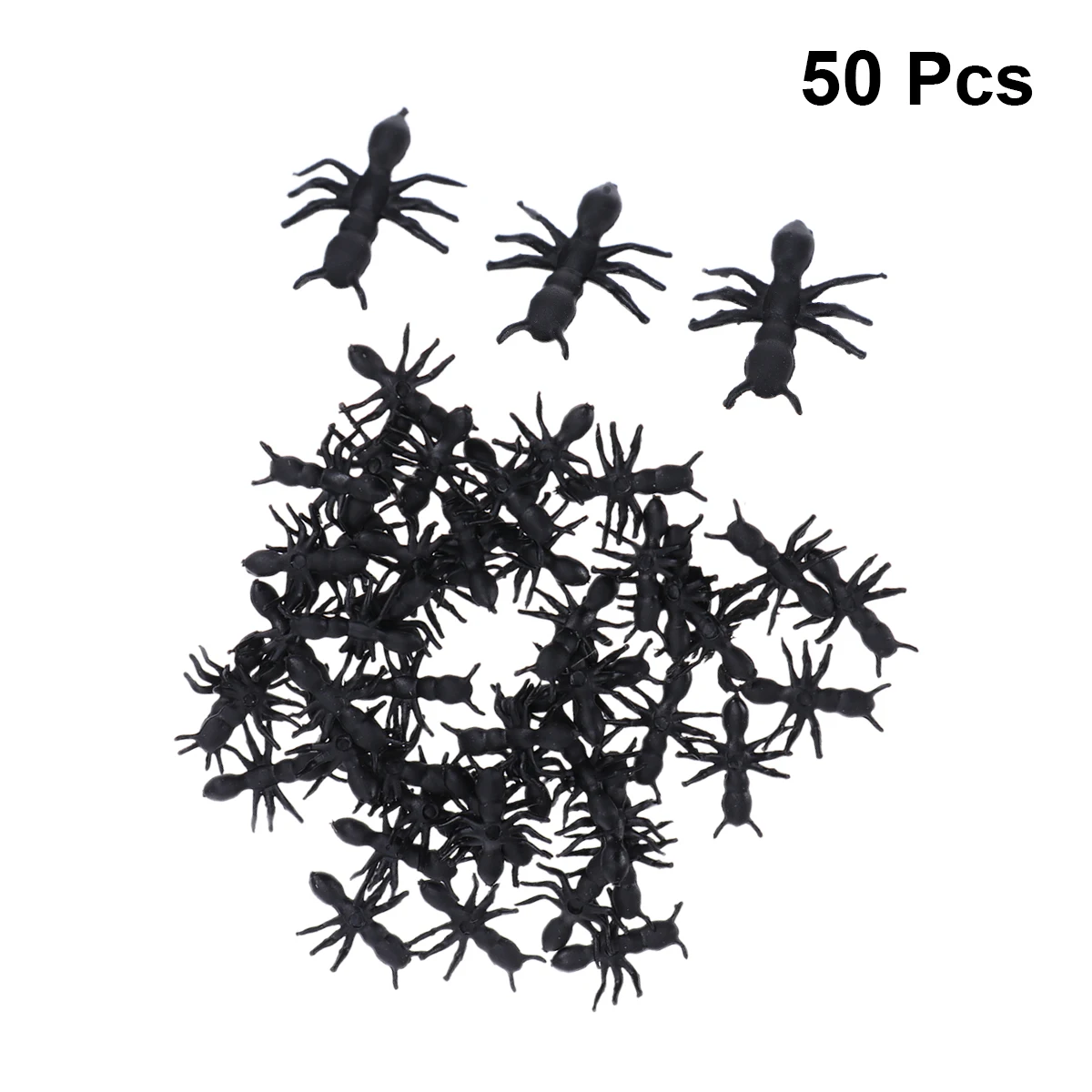 50pcs Simulation Ants Halloween Stimulating Plastic Realistic Ants Pranks Joking Toys Party Supplies Prank Props Halloween Decor