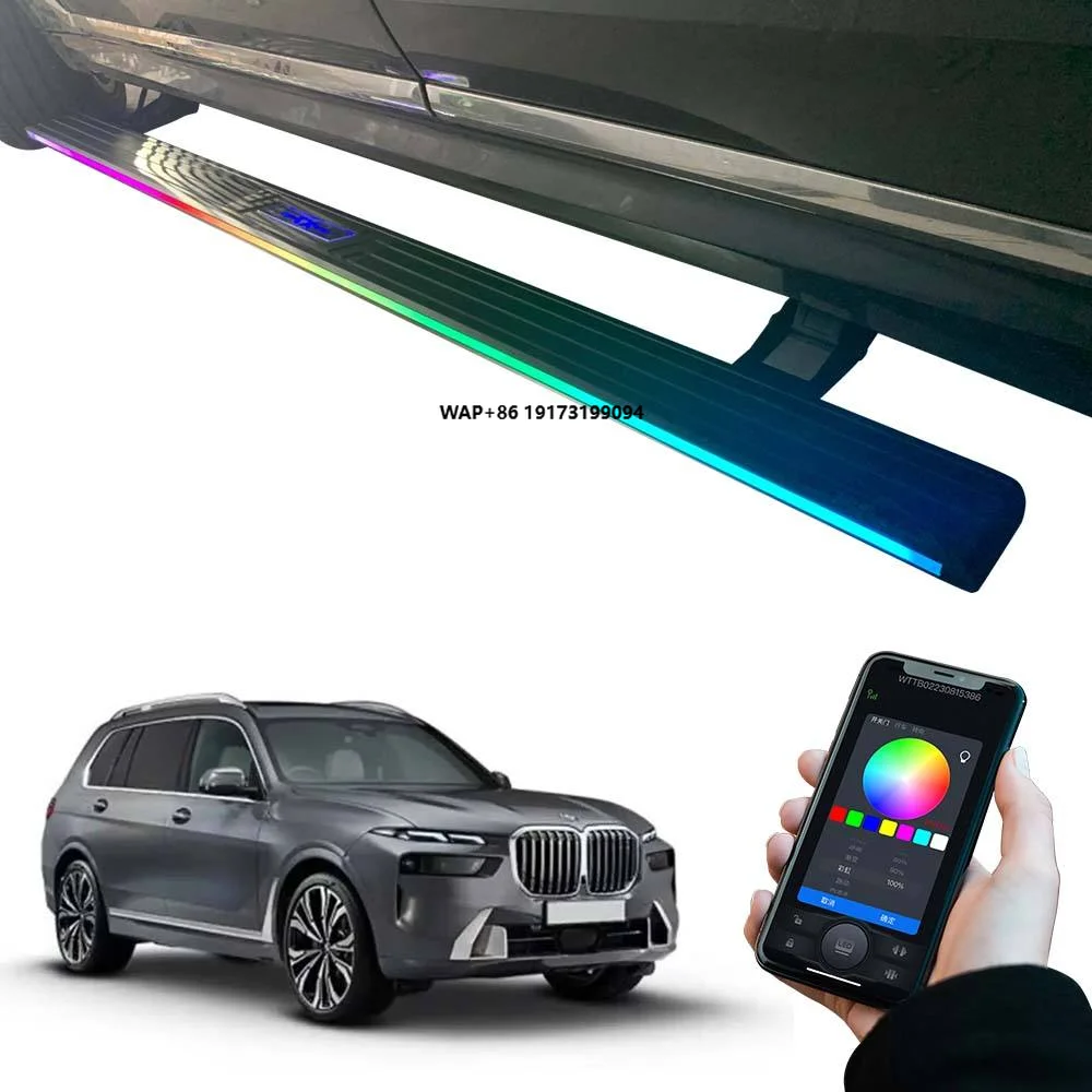 

Retractable LED Lash Light Universal Main Pedal Electric Side Steps Protective Running Boards for X3 X4 X5 X6 X7
