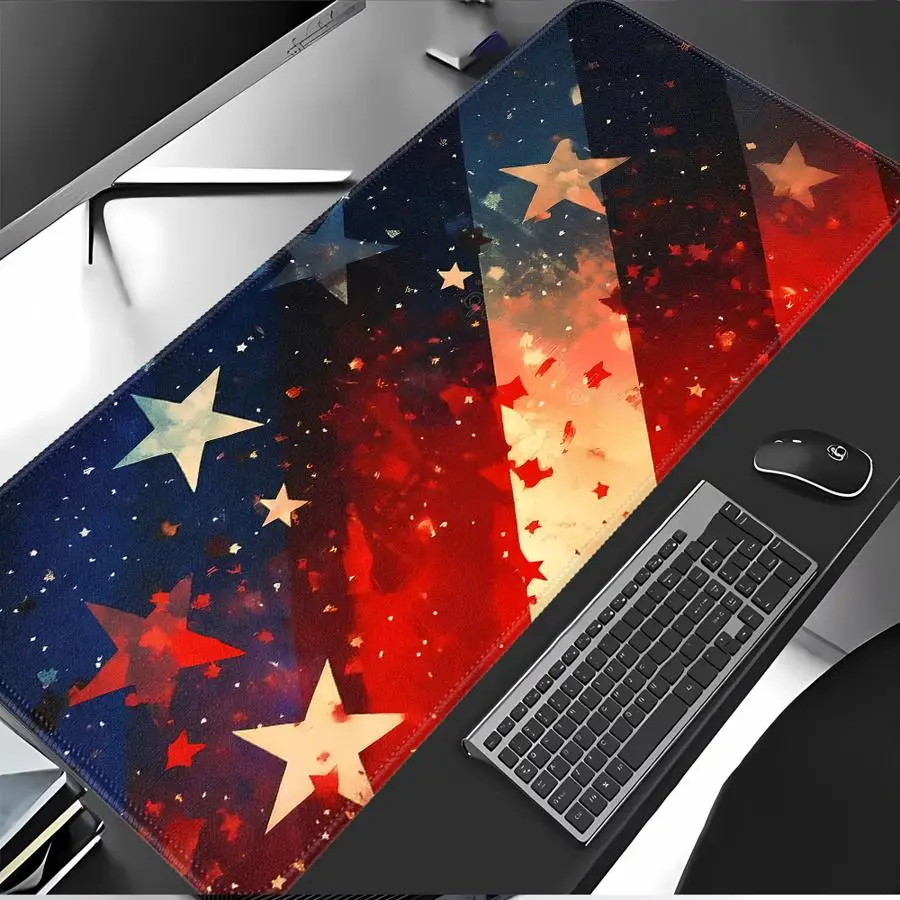 Abstract Star Flag Mouse Pad Computer Laptop Pad Game Console Pad Keyboard Mouse Pad Desk accessories office Pad Anti slip