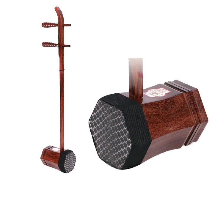 Wholesale Log Hexagonal Beijing Erhu, Big Red Sour Branch Ebony Rosewood Beijing Erhu
