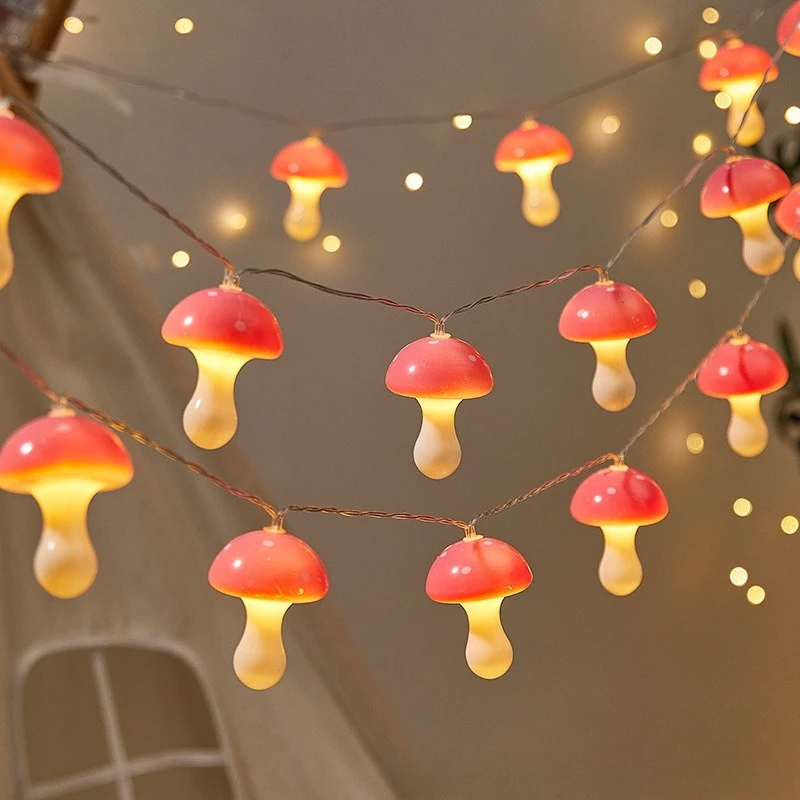 

Mushroom Pinecone LED Fairy Lights USB/Battery String Light Christmas Party Gift Fairy Indoor Decorative Atmosphere Light