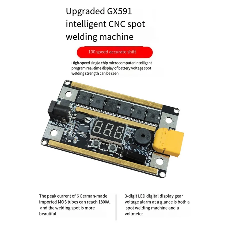 AB45 อัพเกรด 100 เกียร์ 12V แรงดันไฟฟ้าแบบพกพา 18650 โทรศัพท์มือถือแบตเตอรี่ลิเธียม Spot เครื่องเชื่อม DIY ขนาดเล็ก Spot เครื่องเชื่อม