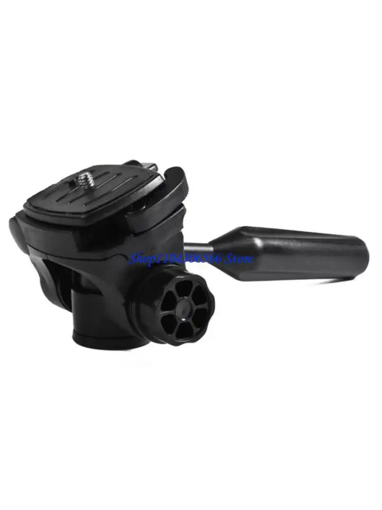 02DD Tripod Pan for Head, 360° Rotation 90° Tilt 3-Dimensional Tripod for Head Mount with 3/8 Inch Thread 1/4 Inch Screw for