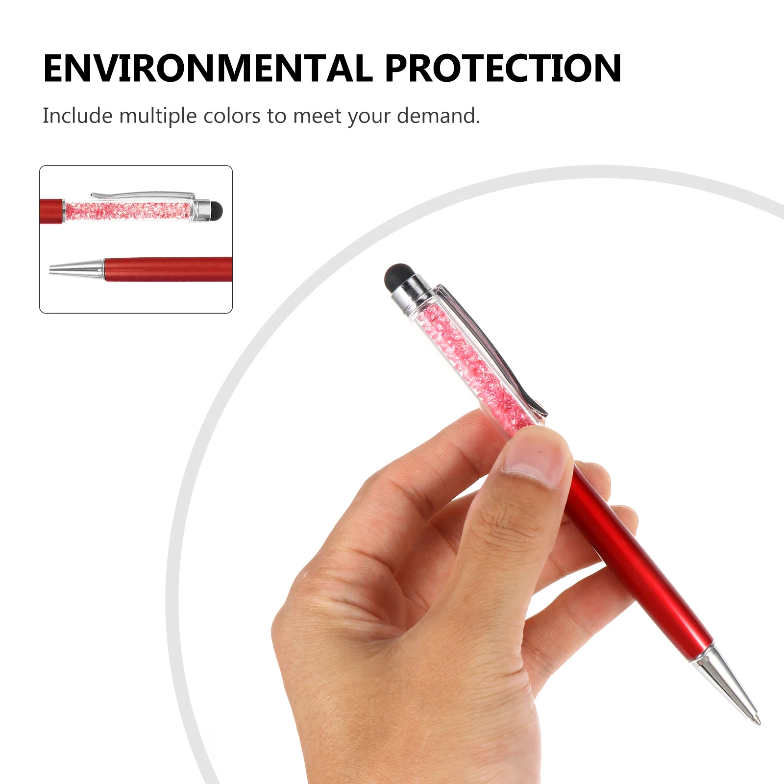 

6 Pcs Capacitor Pen Ballpoint Screen Pens Stylus for Phone 2-in-1 Capacitive Aluminum Alloy