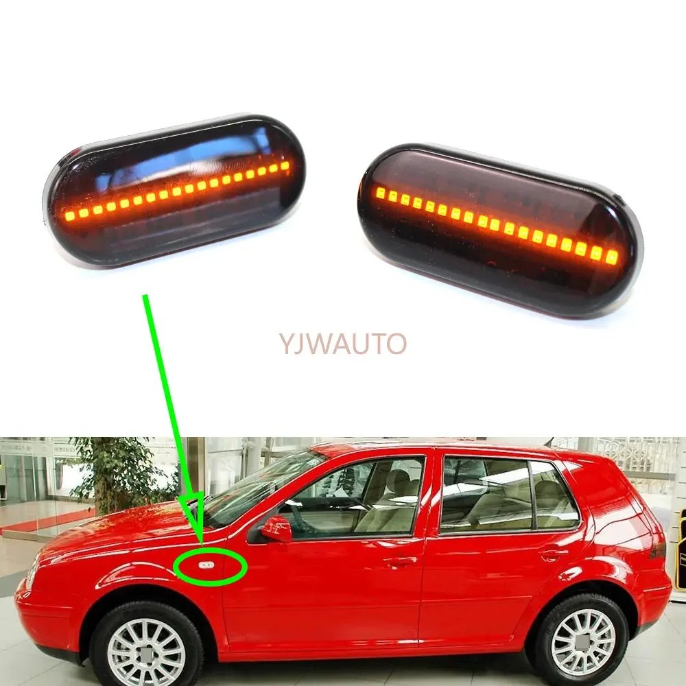

Для Volkswagen VW Golf MK4 Jette Beetle Passat Bora боковой лампы автомобиля дымчатый светодиодный боковой габаритный фонарь объектив крыло