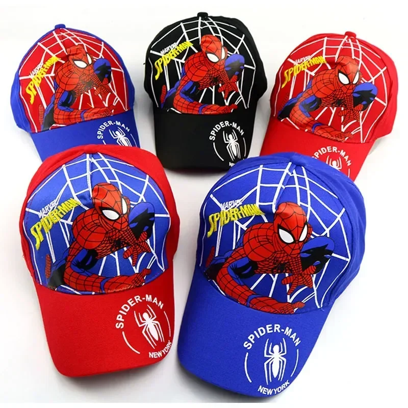 Disney Anime Spiderman Baseball Cap for Boys Girls Spring Autumn Baby AdjustableHats Children Cartoon Sun Caps Kids Outdoor Hat