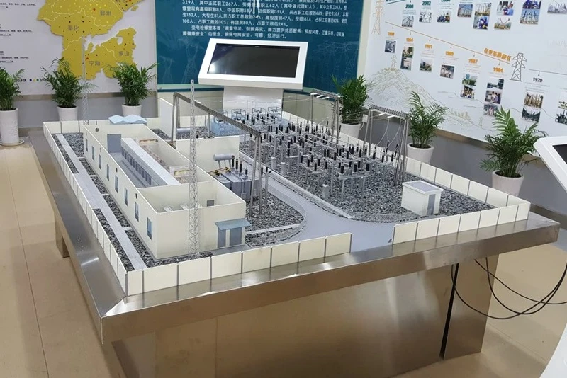 Electrical major teaching sample, power grid exhibit kit, custom 3D printed 110kV substation sand table model