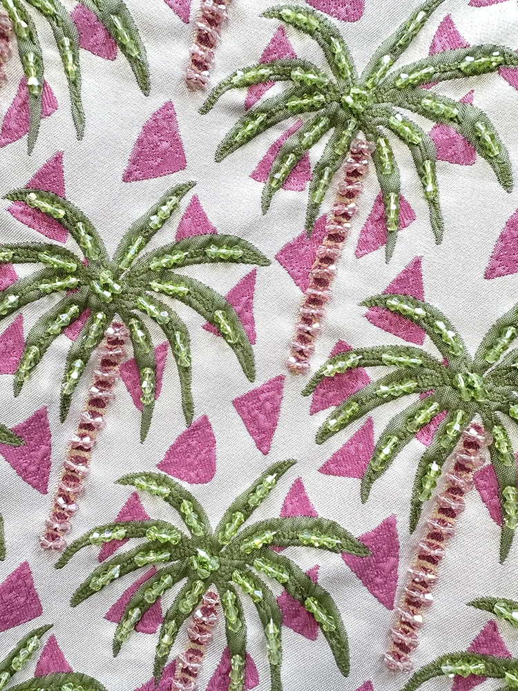 Temperament Elegant Heavy Industry Dress Embroidered Handmade Bead Round Neck Sleeveless A-line Celebrity Short Dress Women 2025