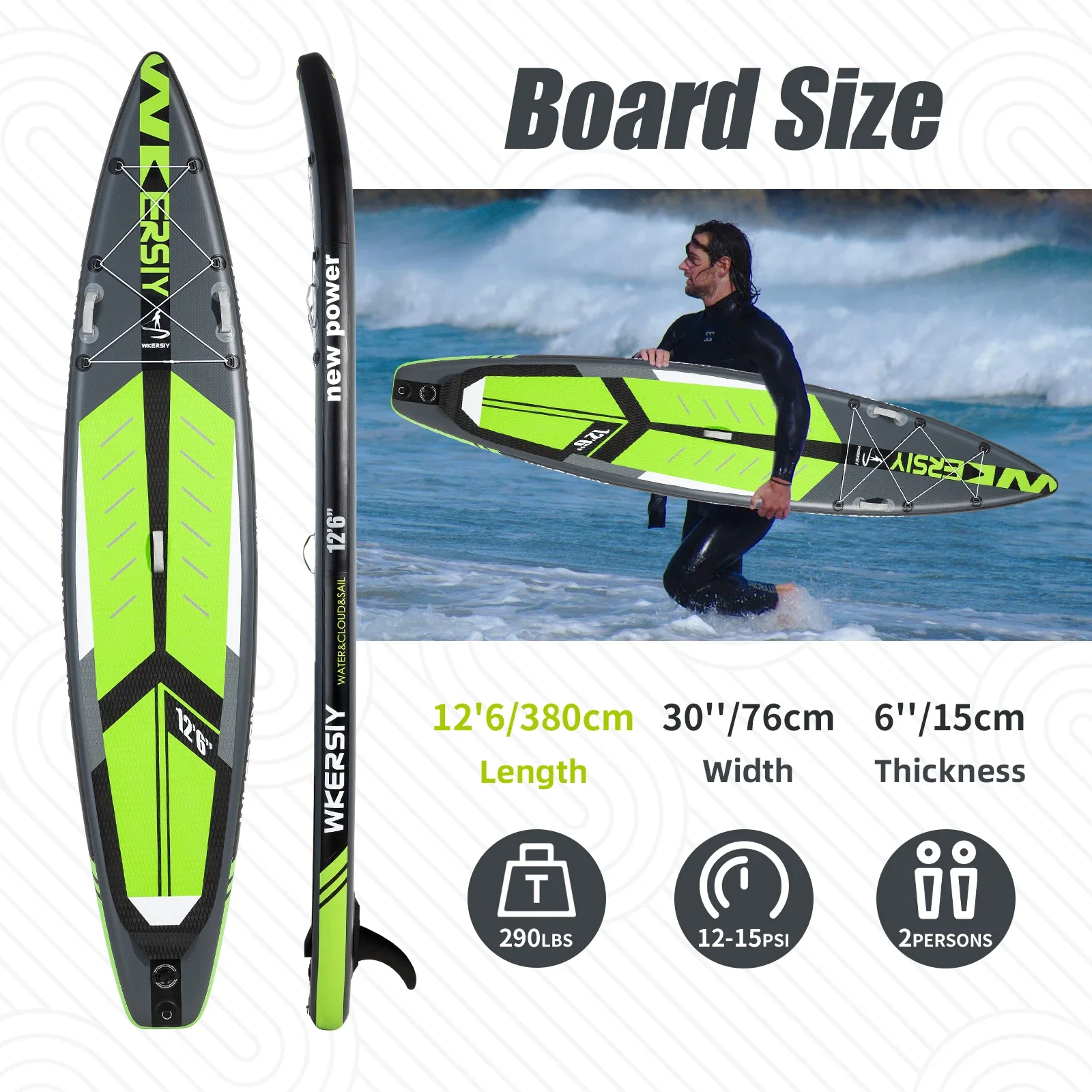 2024 New Design Stand Up Paddle Board Surfing Speed SUPS Inflatable Paddle Boards With Paddle Pump Bag Leash For Water Sell