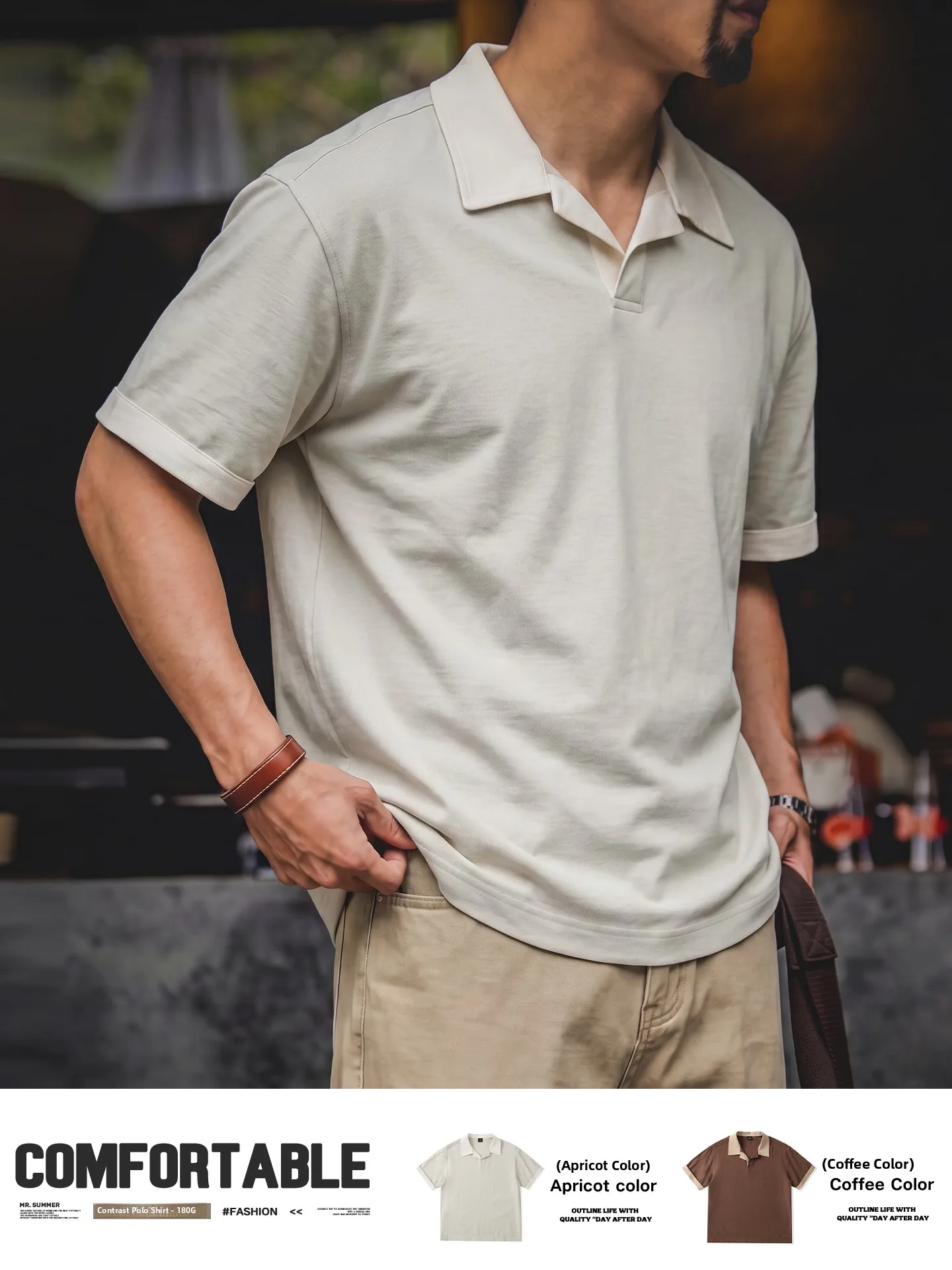 

Linen Mix Shirt Men's Summer Short Sleeve T-Shirt Loose Breathable Large Size Color Block Collar Casual Top