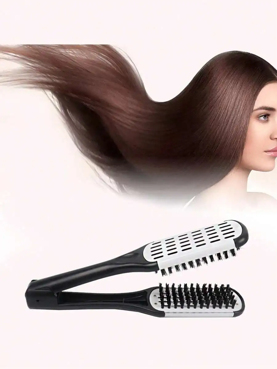 

Double Sided Hair Straightening Brush Clamp For Smoothing And Styling