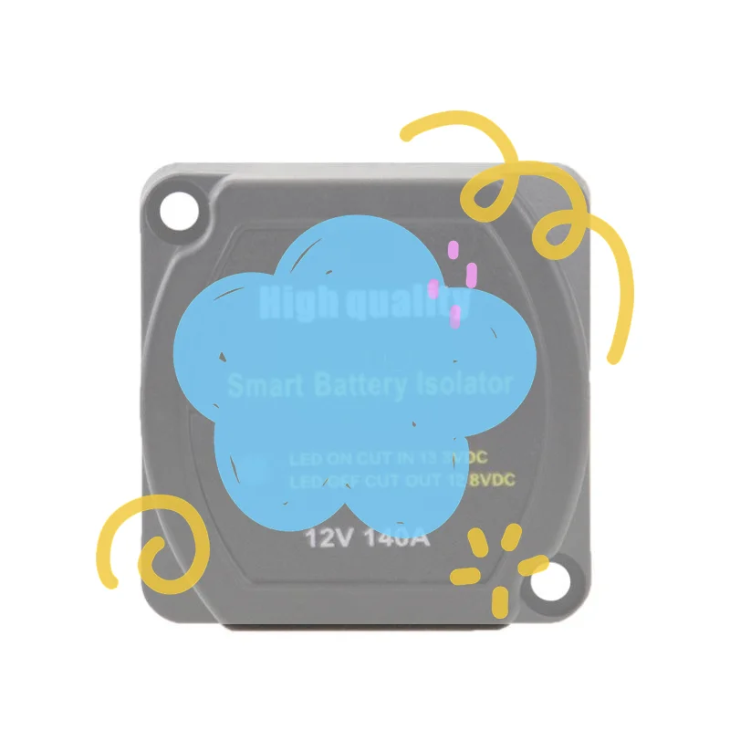 

1Pcs 12V 140A Voltage Sensitive Split Charge Relay Dual Battery Smart Isolator VSR Car Accessories Relay For Camper